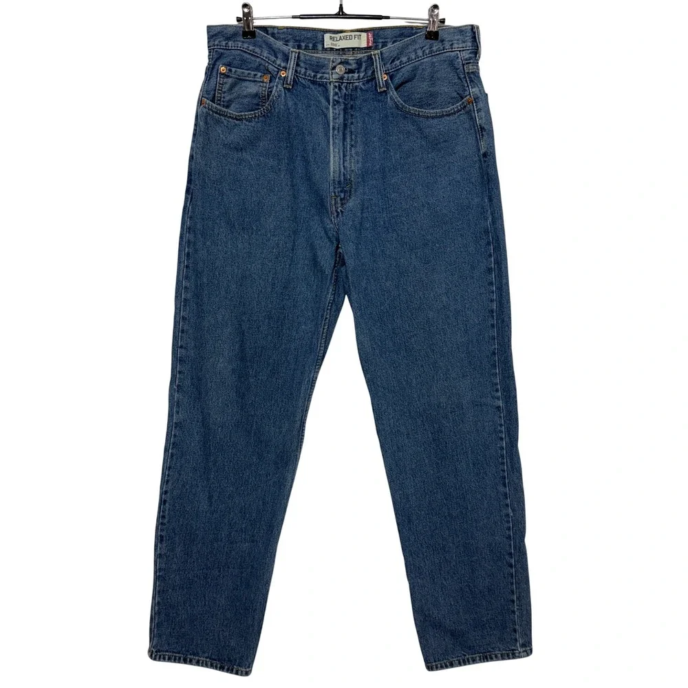 Levis 550 Jeans Mens Measures 37x34‎ Tag 38x34 Blue Relaxed Fit Tapered Workwear